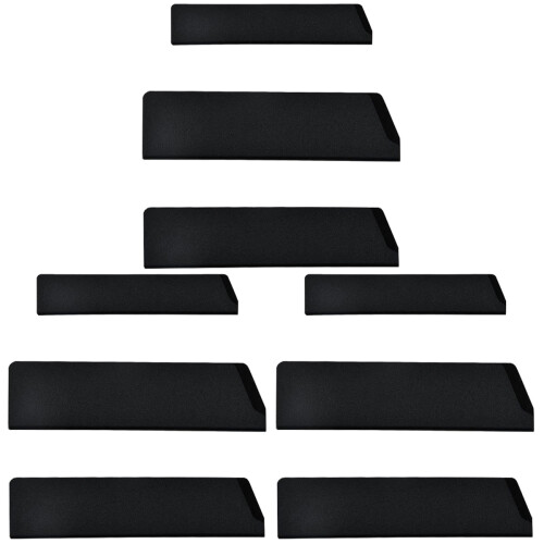 9Pcs Black Kitchen Cutter Covers Flocking Sleeves Protector 1