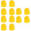 12Pcs Durable Silicone Guitar Finger Guards Comfortable Yellow Covers 7