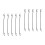 10Pcs Black Elastic Tensioner Belt with Hook for Secure Transport 8