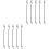 10Pcs Black Elastic Tensioner Belt with Hook for Secure Transport 7