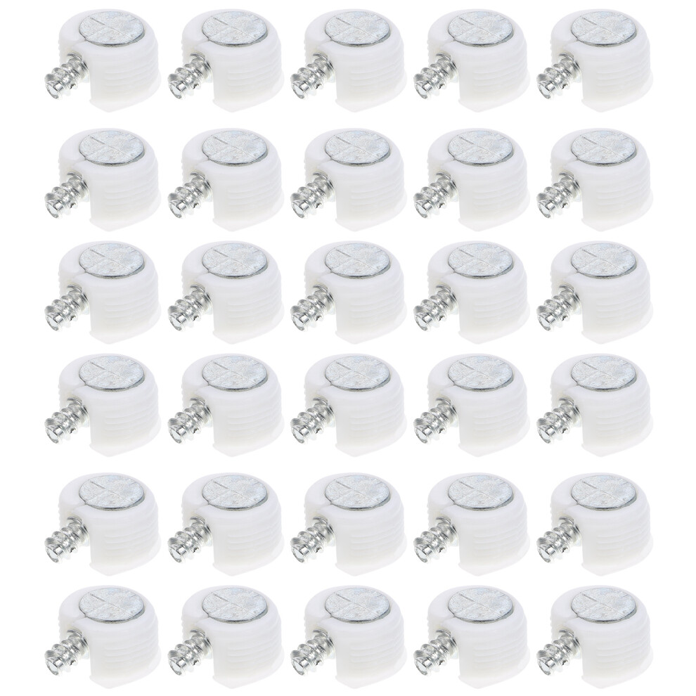 90Pcs White Cam Lock Furniture Connectors Strong Abs Zinc Alloy 3032998162375