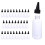 60Pcs Clear Plastic Pigment Bottles Transparent Dispenser for Storage 10