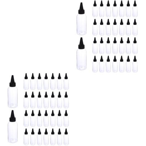 60Pcs Clear Plastic Pigment Bottles Transparent Dispenser for Storage 2