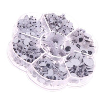 Box of 700 Pieces Assorted Size Self Adhesive Sticky Wiggle Googly Eye