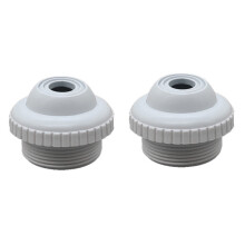 2X Swimming Pool Spa Return Jet Fitting Massage Nozzle Inlet Outlet Bath Tub Nozzle with Adjustable Jet Eyeball