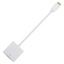8Pcs Vga Adapter Cable White Durable ABS Video Converter for Home Use