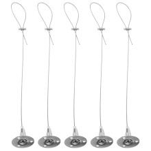 15Pcs Zinc Alloy Wire Rope Hooks for Ceiling Art Hanging Silver Color