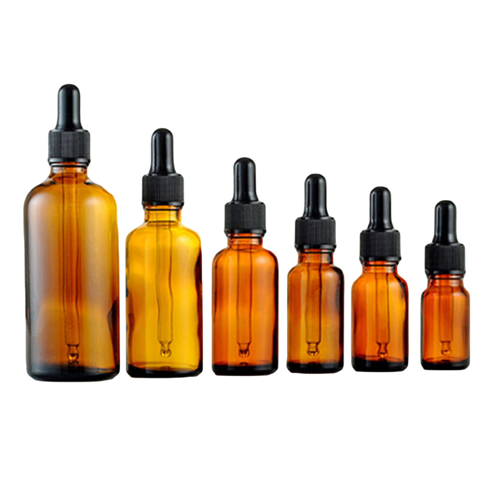 Happyyami 12Pcs Coffee Glass Perfume Bottles With Dropper For Essential Oils