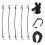 10Pcs Black Elastic Tensioner Belt with Hook for Secure Transport 3