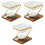 3Sets Ceramic Wood Iron Tealight Candle Holder Aromatherapy Diffuser 4