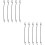 10Pcs Black Elastic Tensioner Belt with Hook for Secure Transport 10