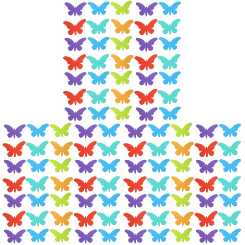 108Pcs Assorted Eva Foam Butterfly Cutouts DIY Craft Decorations 2