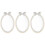 3Pcs Beige Household Makeup Mirror Decorative Dressing Table Mirror 4