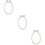 3Pcs Beige Household Makeup Mirror Decorative Dressing Table Mirror 9