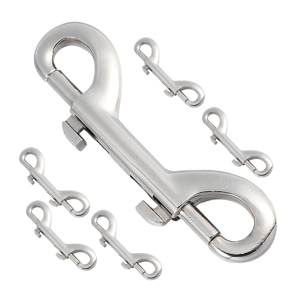 12Pcs Silver Double Ended Snap Hooks For Pet Leash Backpack Zinc Alloy 3061694811294