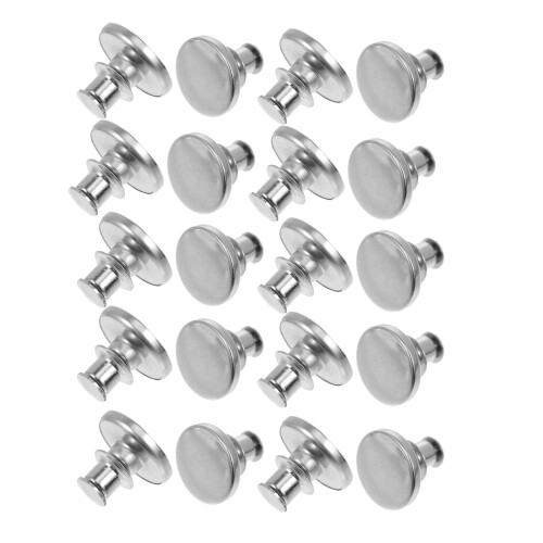 20Sets Silver Alloy Jeans Instant Buttons DIY Removable Pants Buckles 1