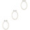 3Pcs Beige Household Makeup Mirror Decorative Dressing Table Mirror 5