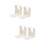 4Pcs White Plastic Loaf Bread Sandwich Toast Slice Cutter 7