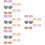 20Pcs Party Eyeglasses for Kids Durable Pc Material Assorted Colorful 8