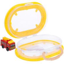 2Pcs Multi-Color Plastic Wind-Up Car Toy Boxes for Home Storage Decor
