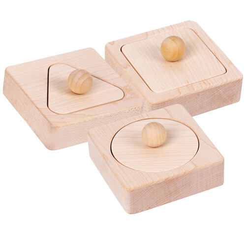 3Sets Kids Wooden Shape Matching Toys Cognitive Development Blocks 1