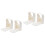 4Pcs White Plastic Loaf Bread Sandwich Toast Slice Cutter 4