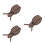3Pcs Coffee Stripe Working Cap Kitchen Chef Hat Restaurant Use 5
