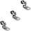 3Pcs Lightweight Hard Hat Light Clip Mounts for Safety Silver 5