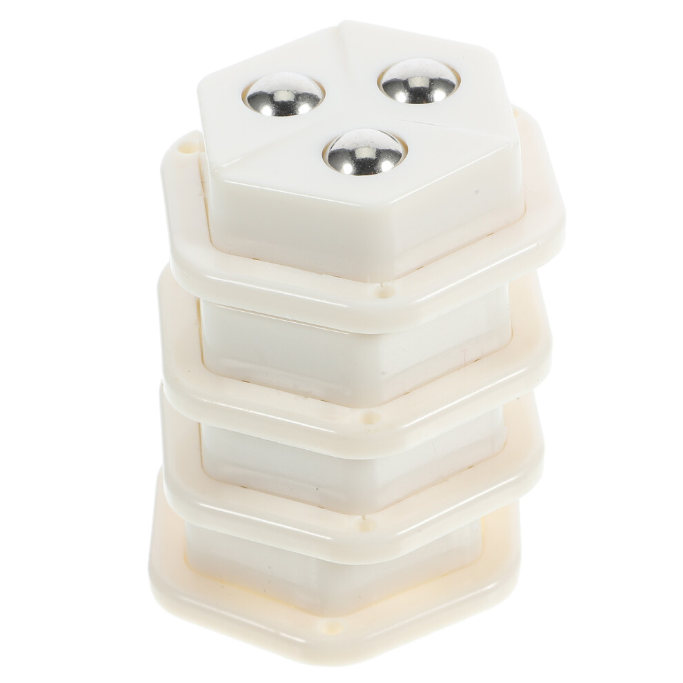 3Sets White Self Adhesive Mini Caster Wheels 360 Rotation For Kitchen 3032364449239