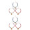 6Pcs Assorted Color Cat Necklaces Adjustable Bell Collars Cotton Rope 4
