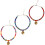 6Pcs Assorted Color Cat Necklaces Adjustable Bell Collars Cotton Rope 8