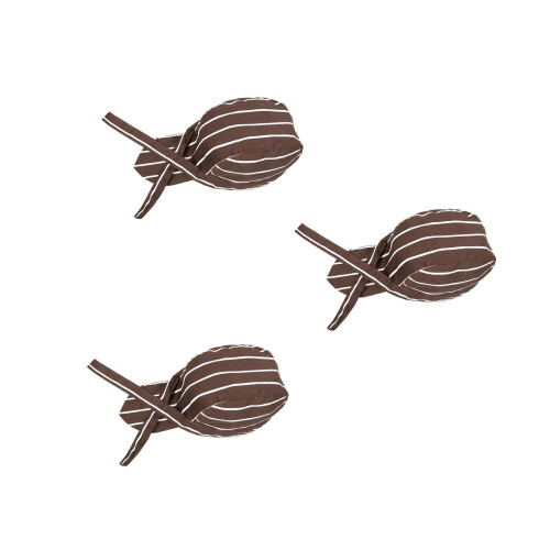 3Pcs Coffee Stripe Working Cap Kitchen Chef Hat Restaurant Use 2