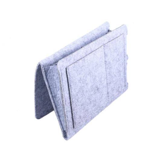 3Pcs Grey Home Storage Bag Foldable Hanging Organizer for Daily Use