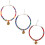 6Pcs Assorted Color Cat Necklaces Adjustable Bell Collars Cotton Rope 7