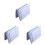 3Pcs Grey Home Storage Bag Foldable Hanging Organizer for Daily Use 2