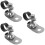 3Pcs Lightweight Hard Hat Light Clip Mounts for Safety Silver 6