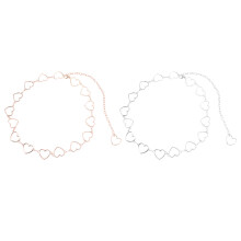 6Pcs Durable Hearted Waist Chain Jewelry Metal Lightweight Gold Silver
