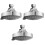 3Pcs Practical Silver Shower Head Replacement Nozzle for Bathroom 4