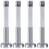 4Pcs Silver Eyelets Punching Tool Durable for and Clothing 3