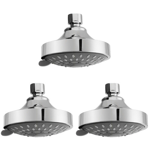 3Pcs Practical Silver Shower Head Replacement Nozzle for Bathroom 2