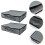 6Pcs Grey Comforter Storage Bags with Handles and Window Panel 8