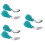 3Sets Baby Feeding Utensils Green Silicone Handle Fork Spoon for Kids 6