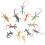 84Pcs Assorted Color Simulation Reptiles Toys Plastic Gecko for Pranks 10