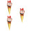 3Pcs Simulation Ice Cream Model Lightweight PVC Multi Color Decor 9