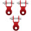 3Pcs Red Rear Shock Absorber Riser Motorcycle Aluminum Extender 5