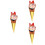 3Pcs Simulation Ice Cream Model Lightweight PVC Multi Color Decor 8