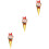 3Pcs Simulation Ice Cream Model Lightweight PVC Multi Color Decor 7