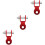 3Pcs Red Rear Shock Absorber Riser Motorcycle Aluminum Extender 7