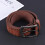 3Pcs Casual Men PU Belt Coffee Adjustable Roller Buckle Strap 2