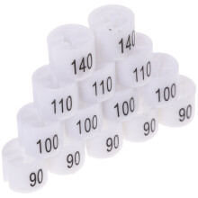 200Pcs White Plastic Garment Size Markers Clothes Hanger Number Tags